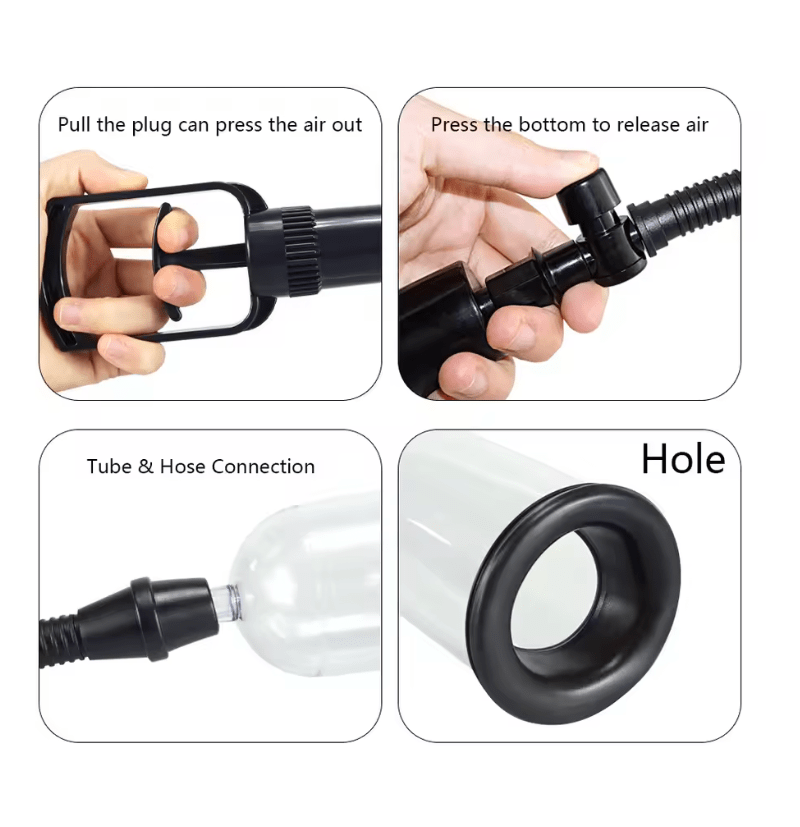 Manual Penis Pump for Men – Vacuum Pump Enlarger & Erection Enhancer – Male Performance Trainer for Size & Stamina Improvement