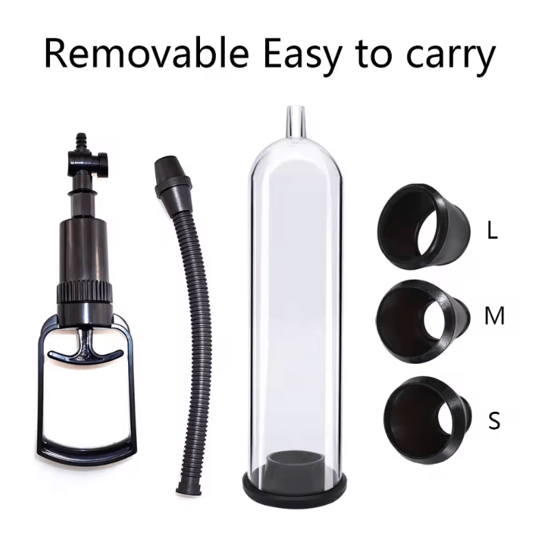 Manual Penis Pump for Men – Vacuum Pump Enlarger & Erection Enhancer – Male Performance Trainer for Size & Stamina Improvement
