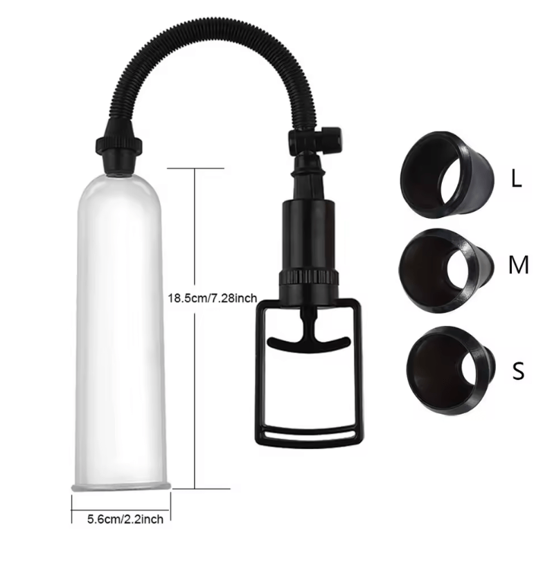 Manual Penis Pump for Men – Vacuum Pump Enlarger & Erection Enhancer – Male Performance Trainer for Size & Stamina Improvement