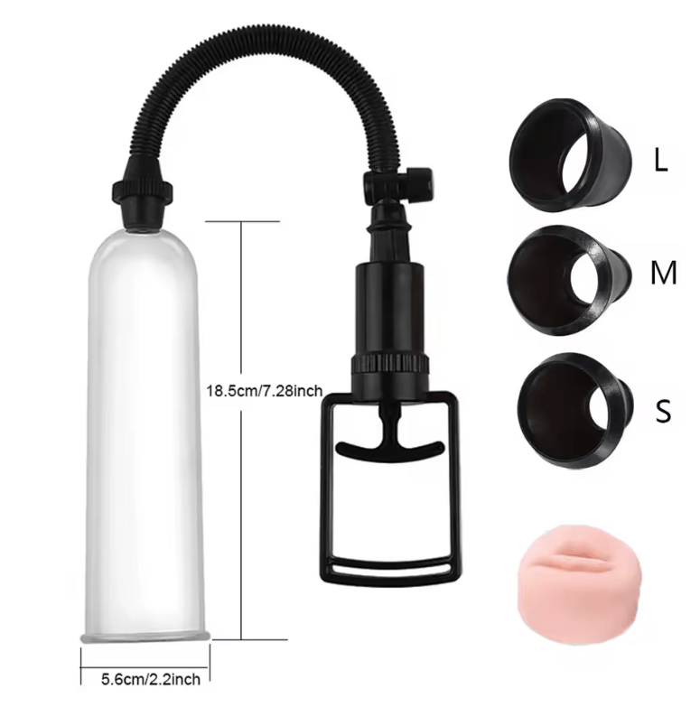 Manual Penis Pump for Men – Vacuum Pump Enlarger & Erection Enhancer – Male Performance Trainer for Size & Stamina Improvement