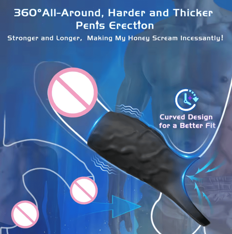 HESEKS Reusable Penis Extension Sleeve with Vibrator – Cock Cover for Men – Delay Ejaculation & Length Enhancer Condom Toy