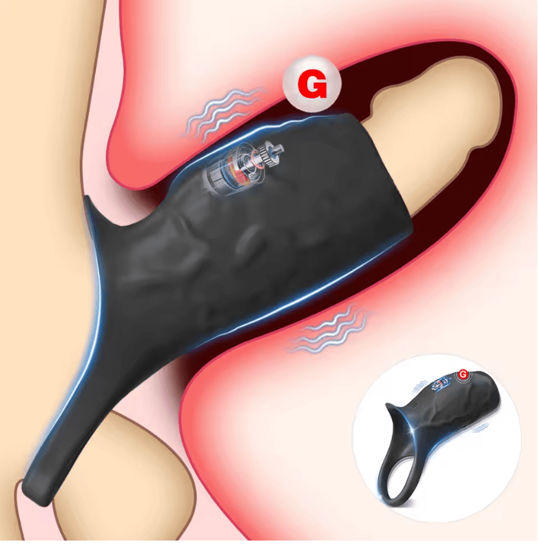 HESEKS Reusable Penis Extension Sleeve with Vibrator – Cock Cover for Men – Delay Ejaculation & Length Enhancer Condom Toy