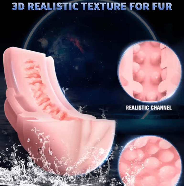 Male Masturbator Cup – Realistic Soft Silicone Vagina & Deep Throat Tunnel – Prostate Stimulating Adult Sex Toy for Men