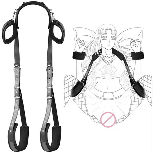 Adjustable BDSM Bondage Restraint Kit – Soft Handcuffs, Ankle Cuffs & Bed Straps – SM Harness Set for Couples Role Play