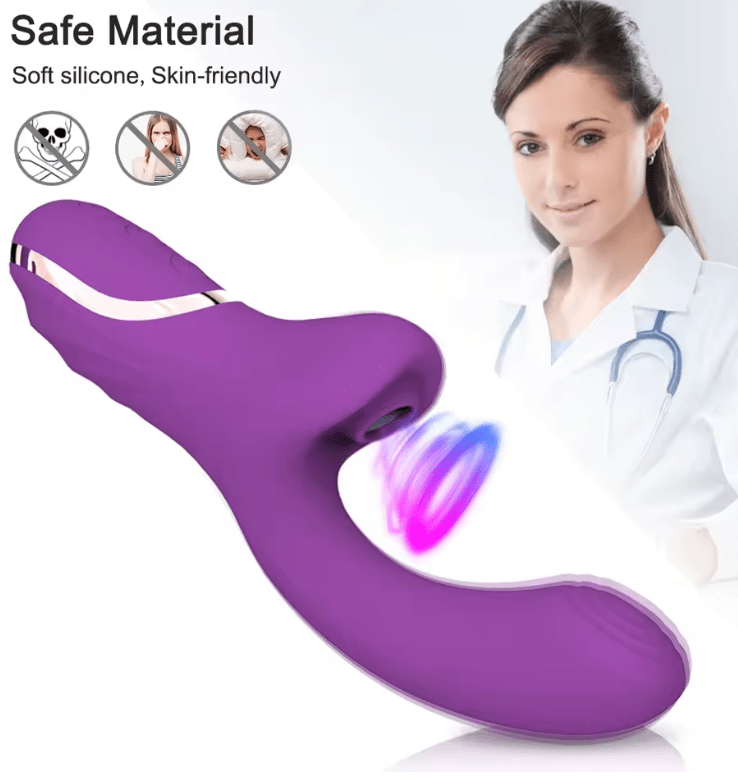 Powerful Clitoral Sucking Vibrator for Women – Clit Stimulator with Suction & Vibration Modes – Soft Silicone Adult Toy