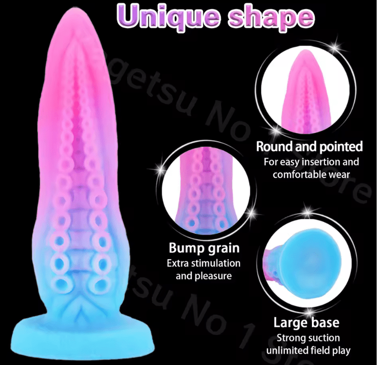 Colorful Tentacle Anal Plug – Large Suction Cup Anal Dildo for Men & Women – Flexible Silicone Butt Plug for Intense Stimulation