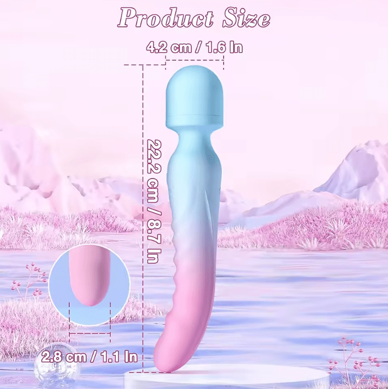360° Rotating AV Vibrator for Women – G-Spot Magic Wand with Powerful Vibration – Clitoral Stimulator & Dildo Massager – Soft Silicone Adult Sex Toy