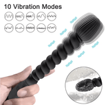 Vibrating Anal Prostate Massager for Men – Butt Plug Anal Ball Toy for Male & Female – Silicone Gay Masturbator – Powerful Vibrations Adult Sex Toy