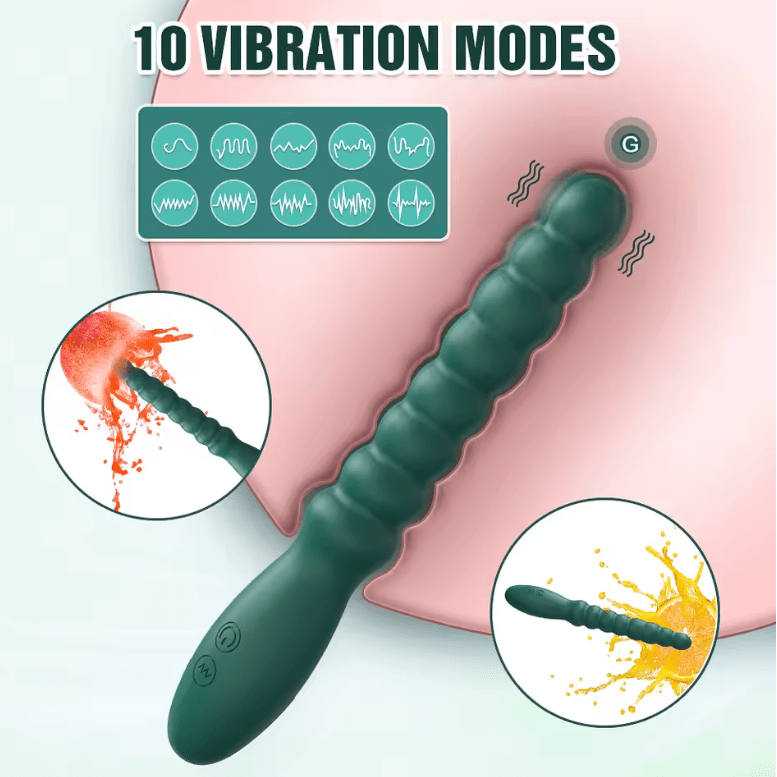 Vibrating Anal Prostate Massager for Men – Butt Plug Anal Ball Toy for Male & Female – Silicone Gay Masturbator – Powerful Vibrations Adult Sex Toy