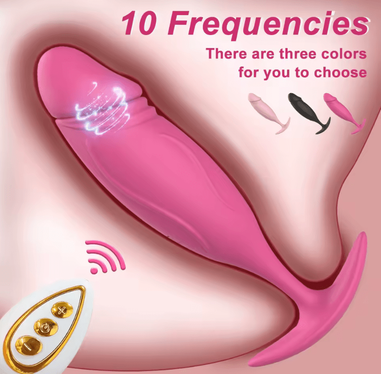 Remote Control Anal Vibrator – Wireless Butt Plug Massager for Women & Men – G-Spot & Prostate Massage Dildo – Silicone Adult Sex Toy for Male & Gay Couples