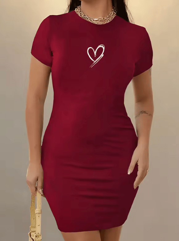 Women’s Short Sleeve Mini Dress – Slim Fit A-Line Casual Streetwear Dress – Sexy Bodycon Summer Outfit for Party, Date & Everyday Wear