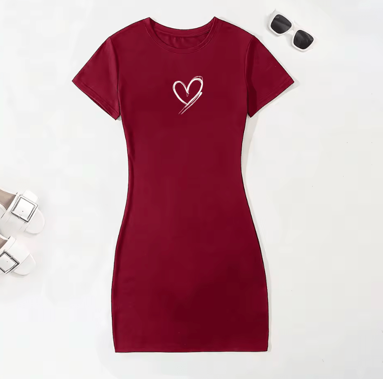 Women’s Short Sleeve Mini Dress – Slim Fit A-Line Casual Streetwear Dress – Sexy Bodycon Summer Outfit for Party, Date & Everyday Wear