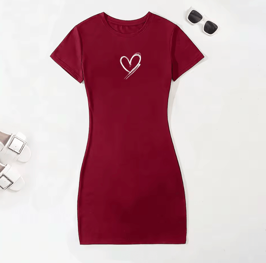 Women’s Short Sleeve Mini Dress – Slim Fit A-Line Casual Streetwear Dress – Sexy Bodycon Summer Outfit for Party, Date & Everyday Wear