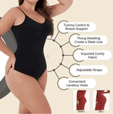 Women’s Backless Bodysuit – Seamless Thong Shapewear with Open Crotch & Low Back – Sexy Spandex Full Body Shaper Lingerie