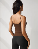 2025 Women’s Knitted Two-Piece Outfit – Slim Fit Crop Vest Top with Matching Suspender Bottoms – Summer Casual Lounge Set