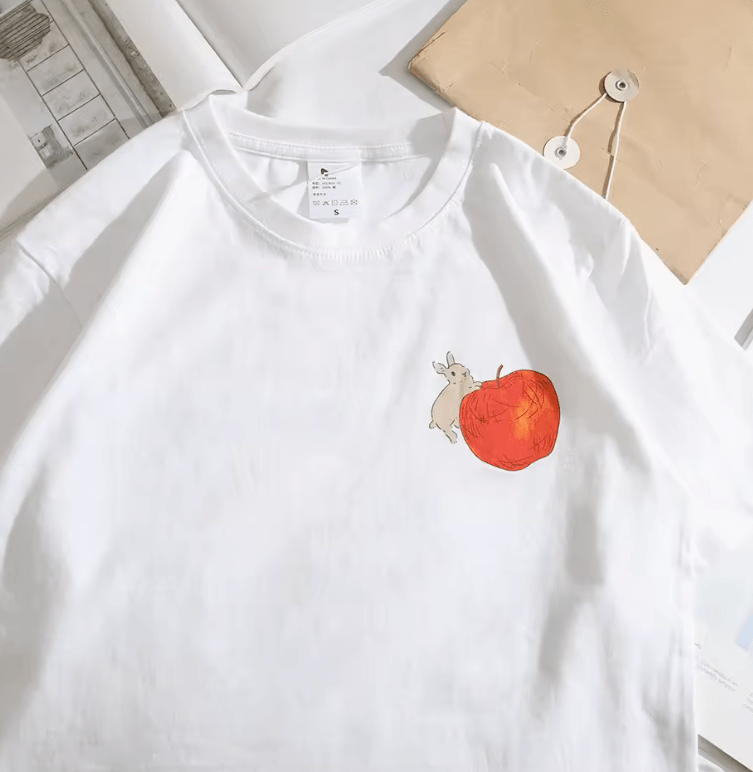 Retro Trend Short Sleeve T-Shirt – Unisex Summer Streetwear Tee for Students & Couples – Half Sleeve Casual Top for Women