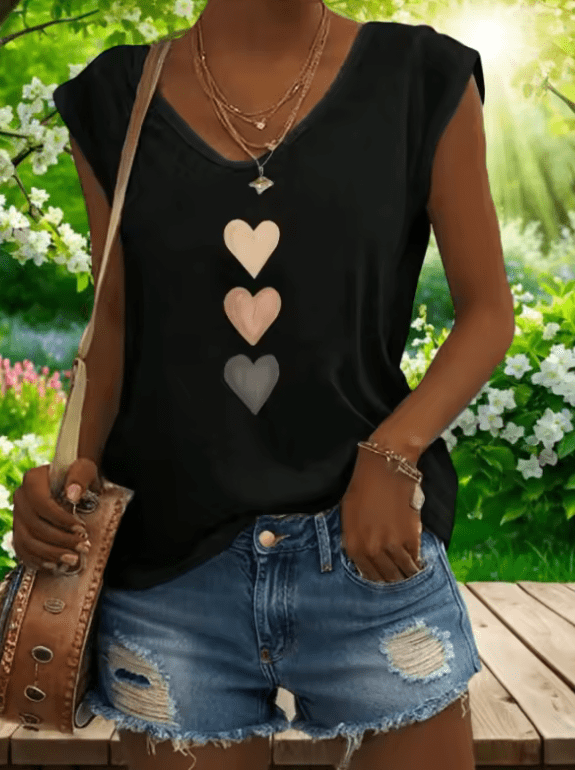 Women’s 2025 Summer Sleeveless Vest – Minimalist “Love” Print Loose Fit Tank Top – Lightweight Outdoor Beach Holiday Regata
