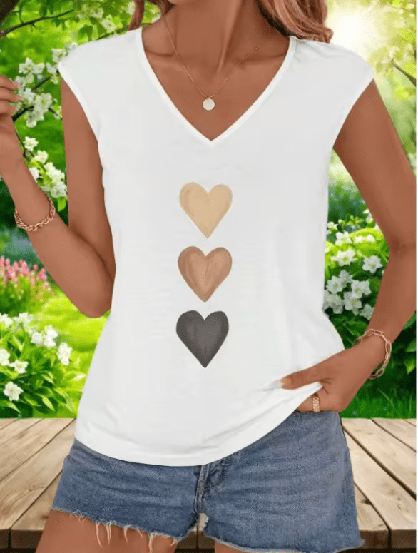 Women’s 2025 Summer Sleeveless Vest – Minimalist “Love” Print Loose Fit Tank Top – Lightweight Outdoor Beach Holiday Regata