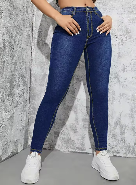 2025 Fall Women’s High Waist Skinny Jeans – Slim Fit Stretch Pencil Denim Pants – Casual Fashion Trousers