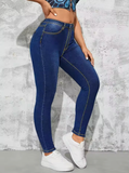 2025 Fall Women’s High Waist Skinny Jeans – Slim Fit Stretch Pencil Denim Pants – Casual Fashion Trousers