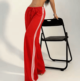 Women’s Versatile Striped Slim Straight Pants – Summer Casual Loose Fit Trousers – Solid Color Streetwear Style for Daily & Office Wear