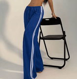 Women’s Versatile Striped Slim Straight Pants – Summer Casual Loose Fit Trousers – Solid Color Streetwear Style for Daily & Office Wear