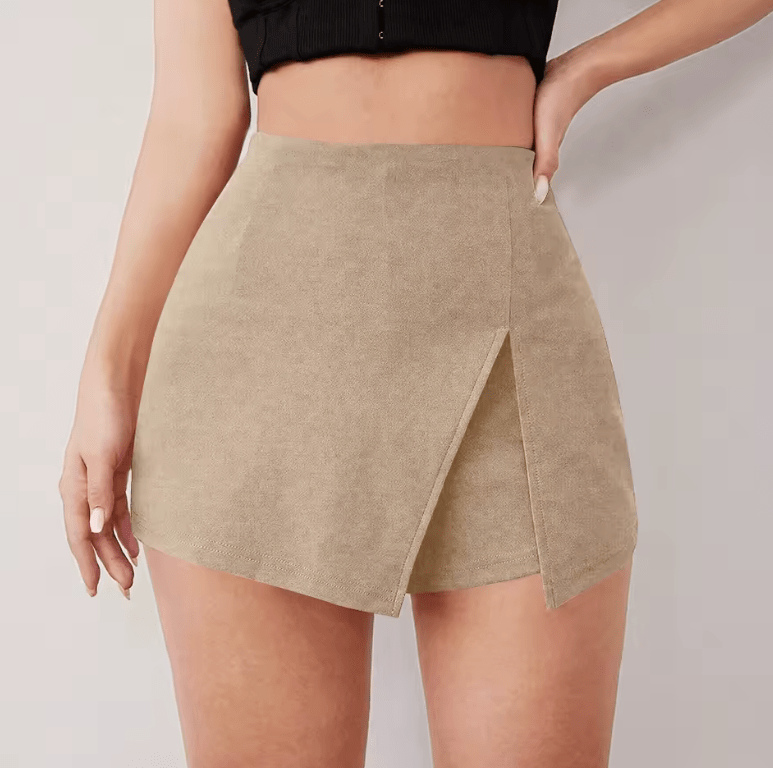 Mia Muse Women’s High Waist Slim Fit Layered Shorts – Solid Color Daily Basics for Spring & Summer