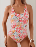 2025 Sexy Floral One-Piece Swimsuit for Women – Square Neck Bathing Suit Monokini – Summer Beachwear & Female Swimming Suit