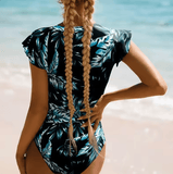 2025 Ruffled One-Piece Swimsuit for Women – Sexy Monokini Beachwear – Brazilian Cut Bathing Suit for Girls & Women
