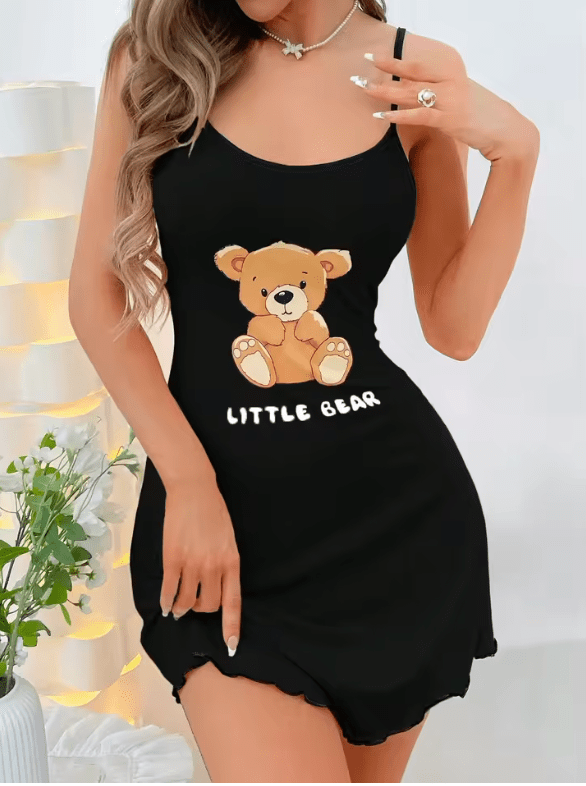 2025 Women’s Sexy Nightgown – Sleeveless Slim Fit Lingerie Sleepwear with Spaghetti Straps – Soft Suspender Sleep Dress for Women