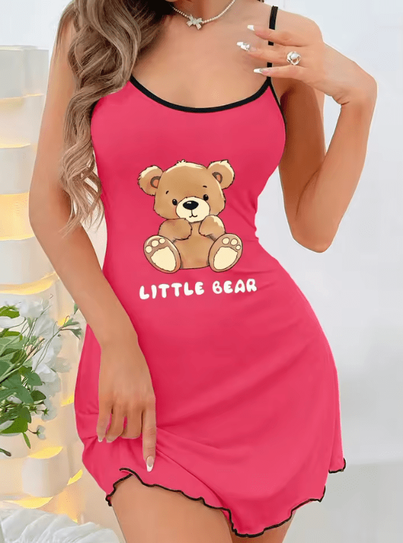2025 Women’s Sexy Nightgown – Sleeveless Slim Fit Lingerie Sleepwear with Spaghetti Straps – Soft Suspender Sleep Dress for Women