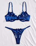 Women’s 2-Piece Sheer Embroidered Lingerie Set – Sexy Floral Tulle Bra & Panty – See-Through Exotic Intimate Underwear 2025