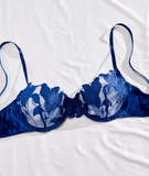 Women’s 2-Piece Sheer Embroidered Lingerie Set – Sexy Floral Tulle Bra & Panty – See-Through Exotic Intimate Underwear 2025