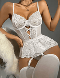 Sexy Erotic Cosplay Lingerie Set for Women – Bra, Panty & Garters – Sexy Underwear Costume for Intimate Nights