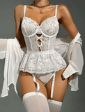 Sexy Erotic Cosplay Lingerie Set for Women – Bra, Panty & Garters – Sexy Underwear Costume for Intimate Nights