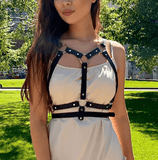 Sexy Body Harness Belt Set for Women – Bondage Leather Lingerie with Garter Belt – Fetish BDSM Clothing & Adult Erotic Toy Accessory