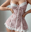 Sexy Lace See-Through Mesh One-Piece Lingerie – Temptation Strap Bodysuit for Women – Erotic Innerwear for Private Occasions