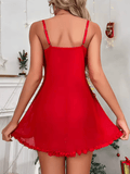 Sexy Christmas Lingerie Costume Set for Women – Festive Roleplay Uniform with Lace Details – Erotic Holiday Underwear Outfit