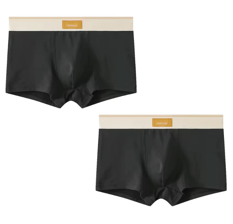 2-Pack Men’s Cotton Boxer Briefs – Breathable Underwear with U-Convex Pouch – Soft Sports-Style Boxer Shorts for Men