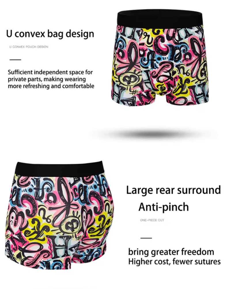 10-Pack Men’s Boxer Shorts – Soft & Comfortable Printed Underwear – Fashionable, Casual & Versatile Men’s Underwear Set