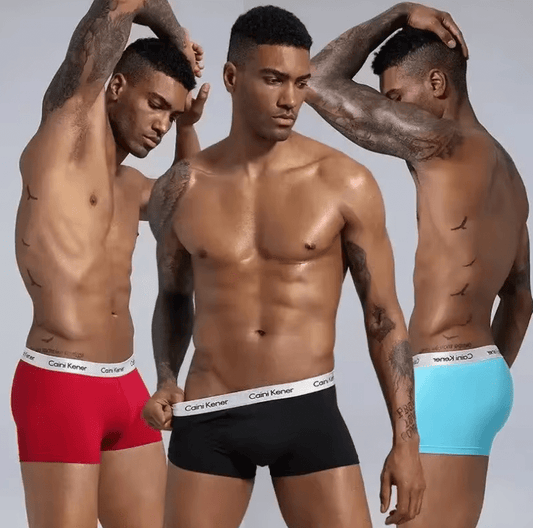 4-Pack Men’s Fashion Underwear – Antibacterial, Breathable Flat-Corner Boxer Briefs – Solid Color Comfortable & Stylish Fit