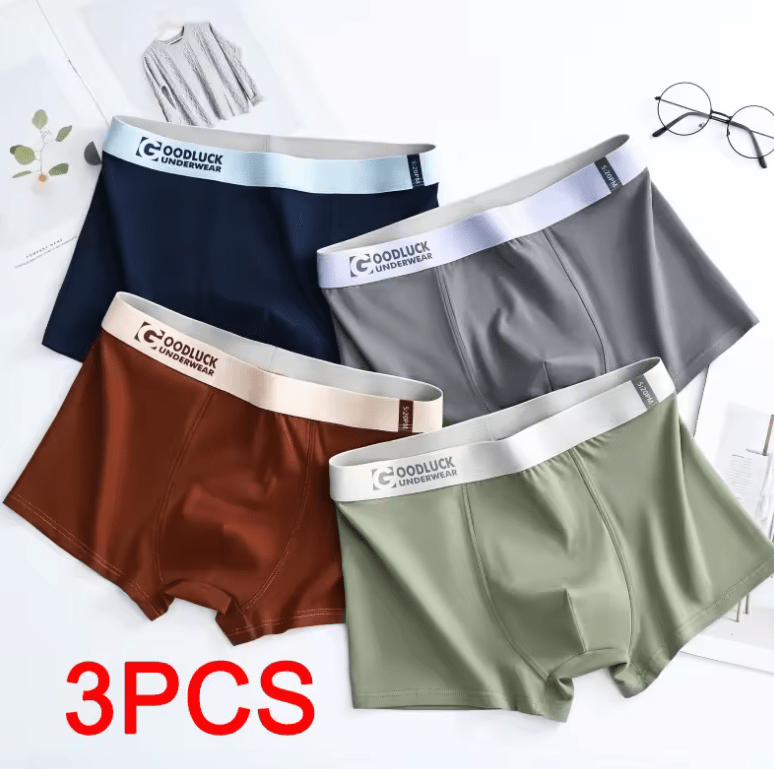 3-Pack Men’s Underwear Boxer Briefs – Cotton Boxers for Man, Sexy Male Panties, Breathable Shorts Slip, Comfortable Underpants & Briefs