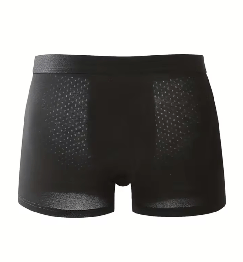 4-Pack Men’s Ice Silk Boxer Shorts – Summer Mesh Breathable Underwear, Ultra-Thin Four-Corner Underpants (M–3XL, 2025 Hot Sale)
