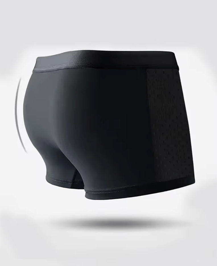 4-Pack Men’s Ice Silk Boxer Shorts – Summer Mesh Breathable Underwear, Ultra-Thin Four-Corner Underpants (M–3XL, 2025 Hot Sale)