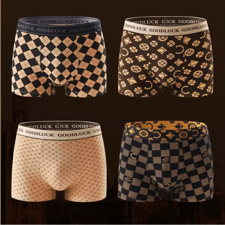 3-Pack Fashion Men’s Square-Cut Underwear – Sporty Boxer Briefs for Men, Large Size, Comfortable Gift Shorts