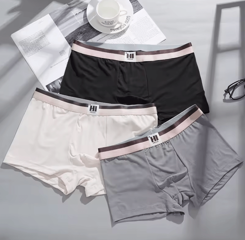 Men’s Korean Style Boxer Briefs – Solid Color Sexy Lingerie Underwear, Intimate Panties & Shorts for Men