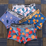 4-Pack Printed Men’s Sports Boxer Briefs – Mid-Waist Cotton Underwear, National Trend Design, Elastic & Sexy Fit