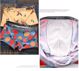 4-Pack Printed Men’s Sports Boxer Briefs – Mid-Waist Cotton Underwear, National Trend Design, Elastic & Sexy Fit