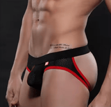 Men’s Sexy Mesh Jockstrap Underwear – Breathable Backless Bikini Thong for Gay Men