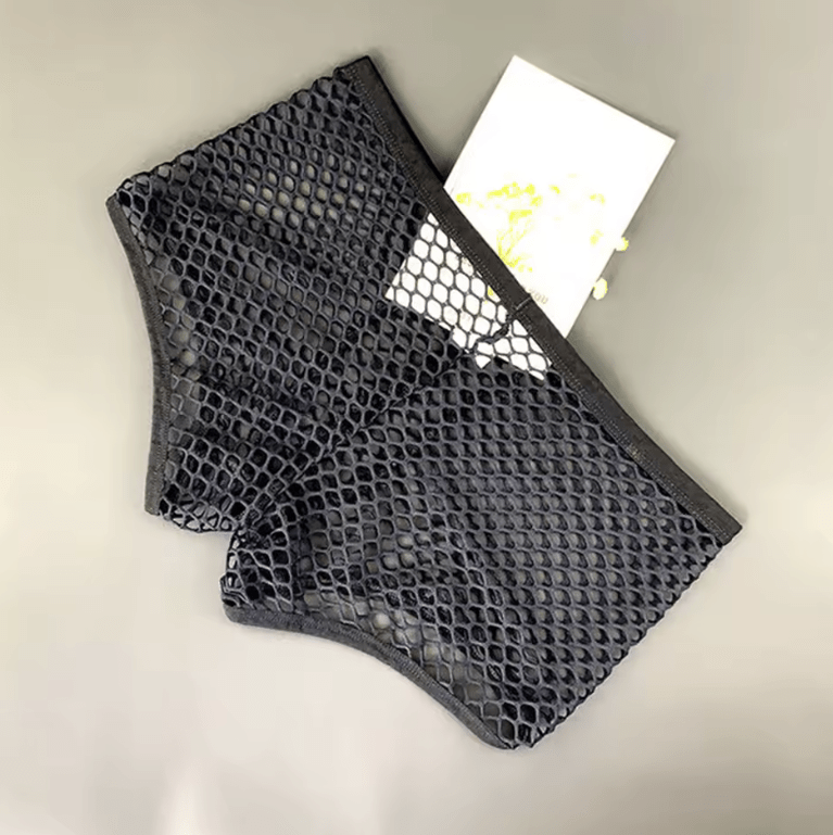 Men’s Transparent Mesh Boxer Shorts – Sexy Low Waist Nylon Underwear, Breathable See-Through Male Sport Underpants, Lightweight Lingerie Briefs